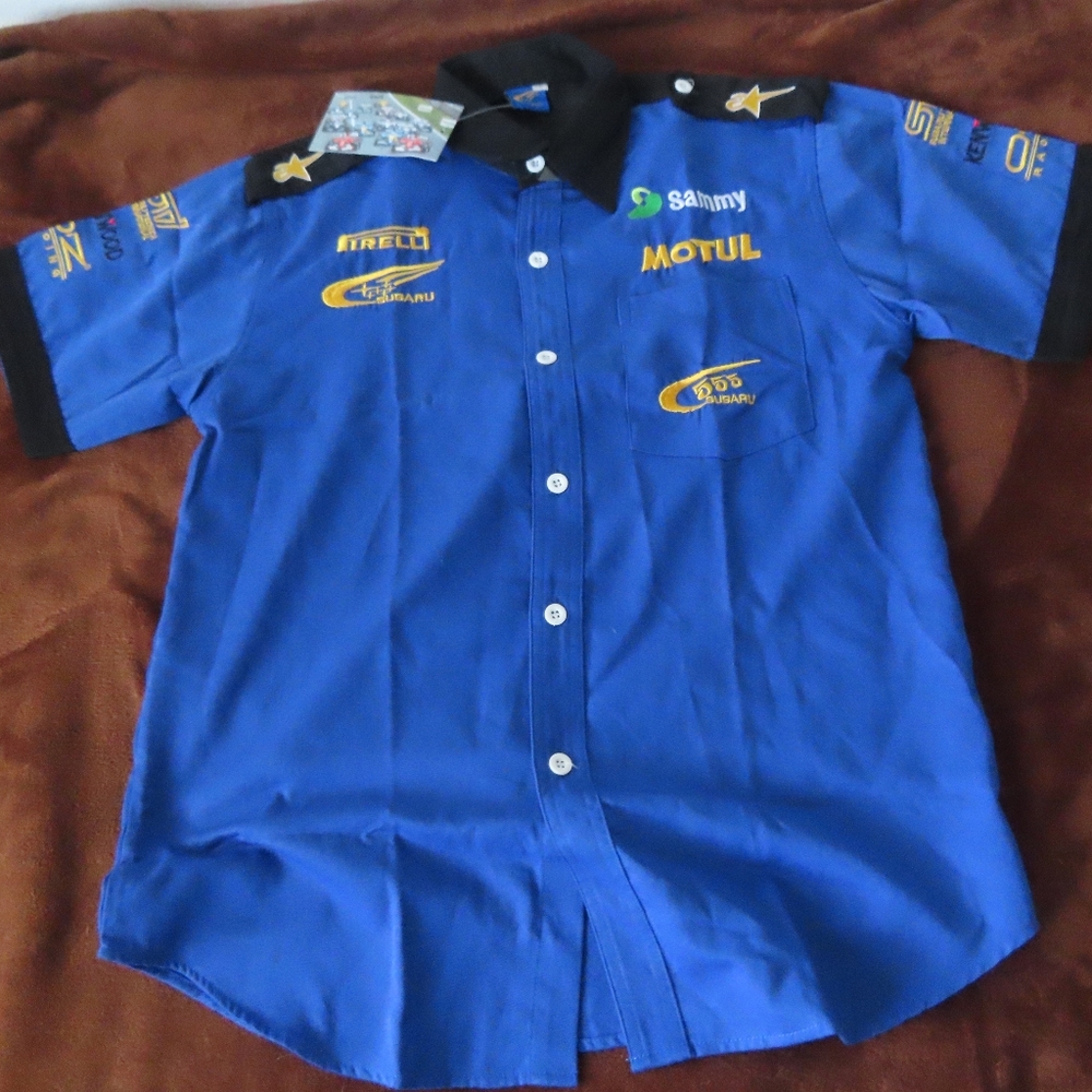 rare Subaru World Rally Team Button Sammy 555 Motorsports Collectors Item M NWT